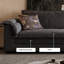 Causeuse-coussin modulaire en polyester noire
