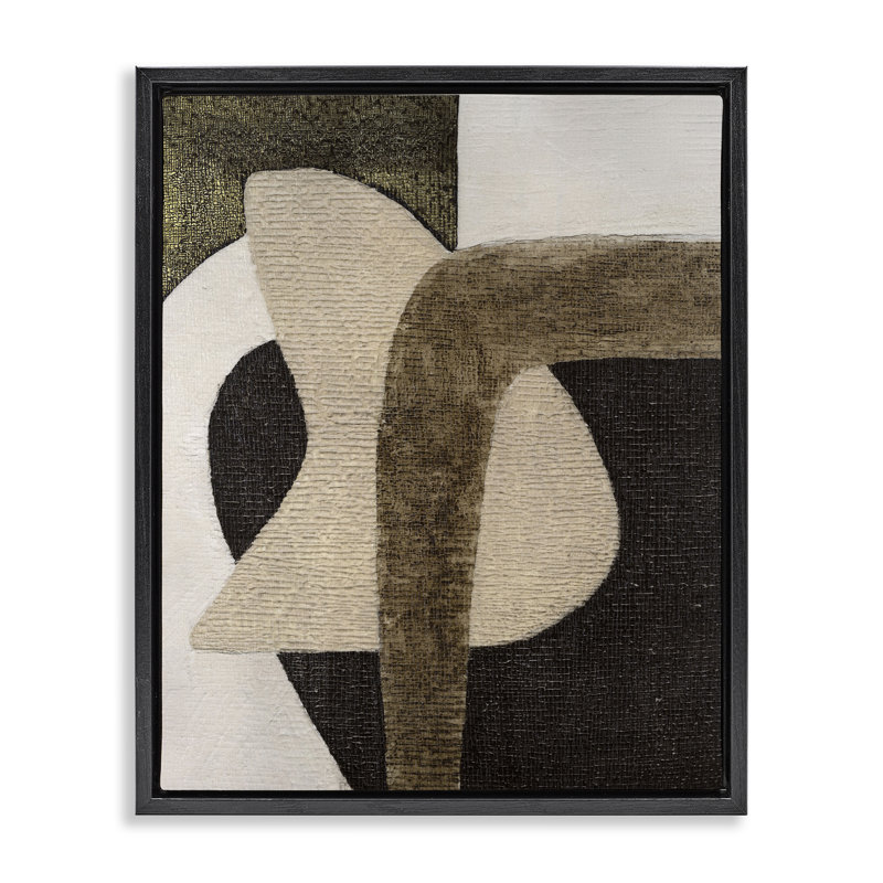 «Boho Modern Shape Pattern Floater Canvas» par Vanna Lam, Cadre flottant noir de jais, H 21 po x l 17 po