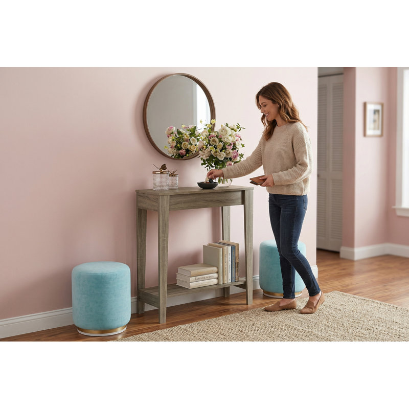 Entryway Console Sofa Sofa Table With 1 Living Room Shelf, Decorative Wall Table, Beige