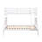 White Classic Twin Over Full Bunk Bed, Made Of Wood, Guard Rails And , Suitable For Guest Sleep Style Solid Wood Protection, Top-128992027-128992026