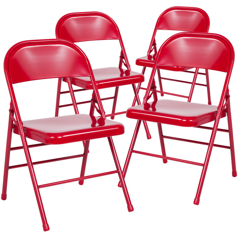 Chaise pliante à double articulation et à double charnière Hercules COLORBURST Series, Rouge