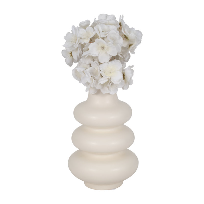 10” Dolomite Stacked Vase - Contemporary Abstract Stacked Sphere Decorative Table Vase - Home or Office Decor Accent - Flower Centerpiece Display Vase - Gift Idea