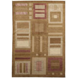 Himalayan Geometric Area Rug in Brown/Rust