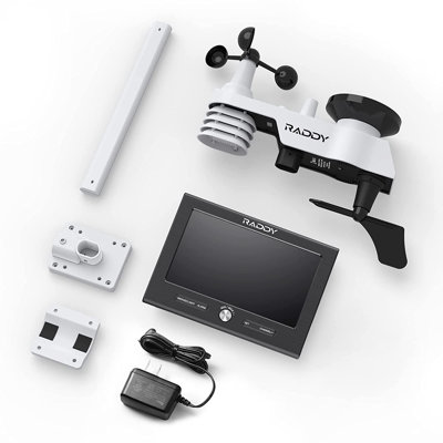 Raddy L7 LoRa Professional Weather Station 1.9 Miles Long Range, Wireless Wi-Fi Weather Station