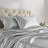 Satin Light Grey 100% Satin Luxury Wrinkle Resistant 6-Piece Cal King Sheet Set-111014604-111014612