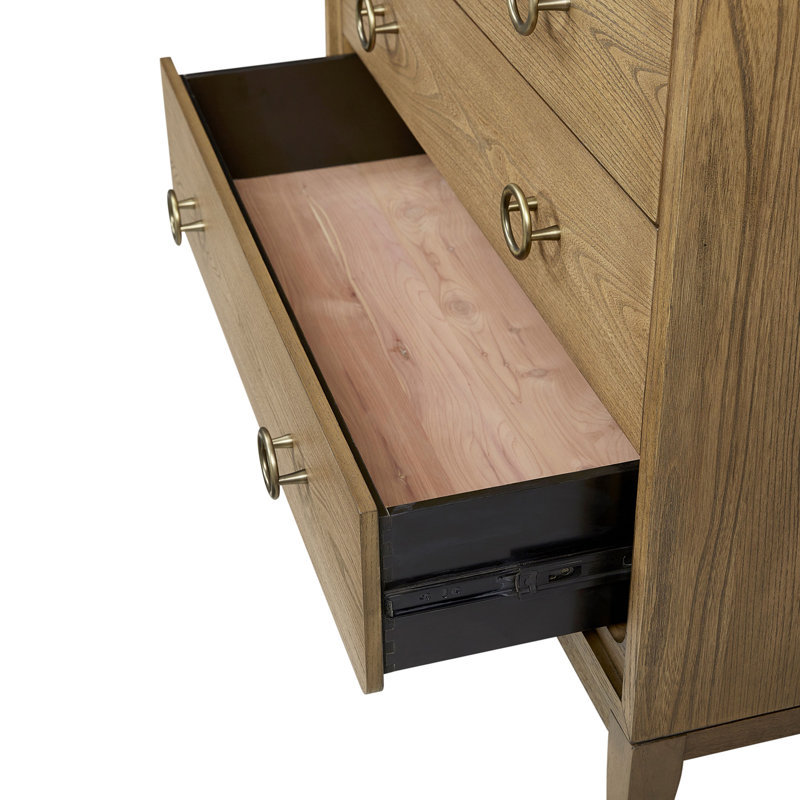 Commode 5 tiroirs au fini latté