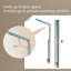HOROW RainFlexi S1 Foldable Shower System, Adjustable Height Handheld Shower Head with 4 Massage Modes
