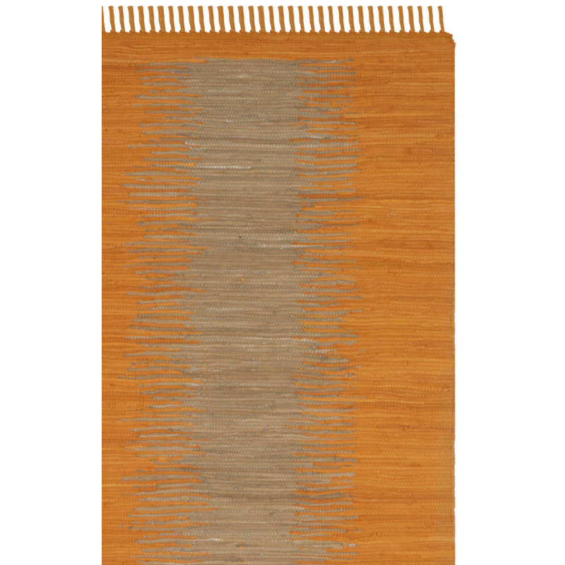 Annia Hand Woven Cotton Abstract Rug, Rectangle 8' x 10'