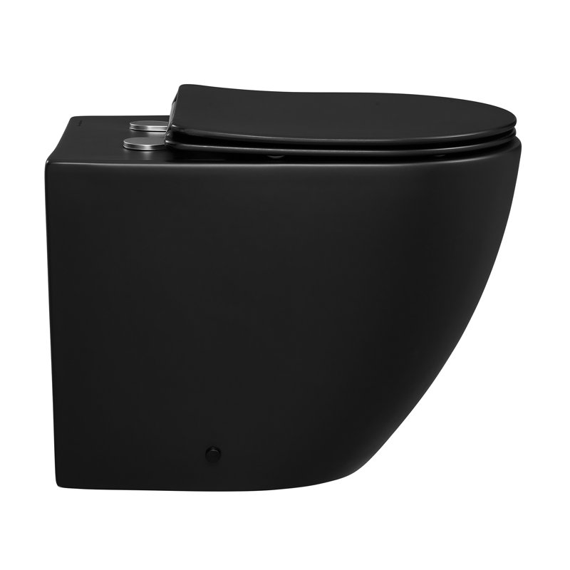 Cuvette de toilette allongée St. Tropez, Noir mat