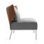 Ensemble de 2 fauteuils demi-tonneau rembourrés avec dossier amovible-331350217