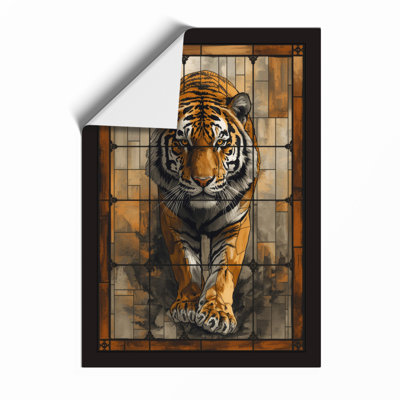 Tiger in Geometry Modern - Framed Print