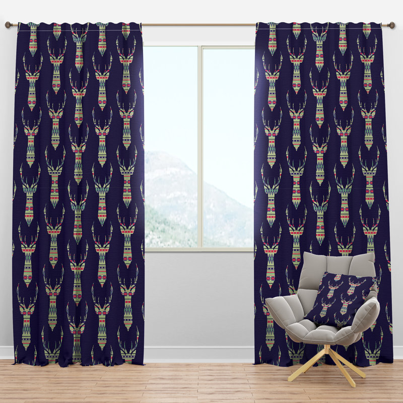 Panneau de rideau simple décoratif semi-transparent avec passe-tringle, l 52 po x L 120 po