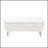 Ivory White Storage Ottoman Bench for End of Bed Gold Legs, Modern Ivory White Faux Fur-424995202