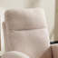 Chaise berçante d'appoint moderne avec pieds en bois massif, tissu doux et poche latérale pour porche respirant-2135237615