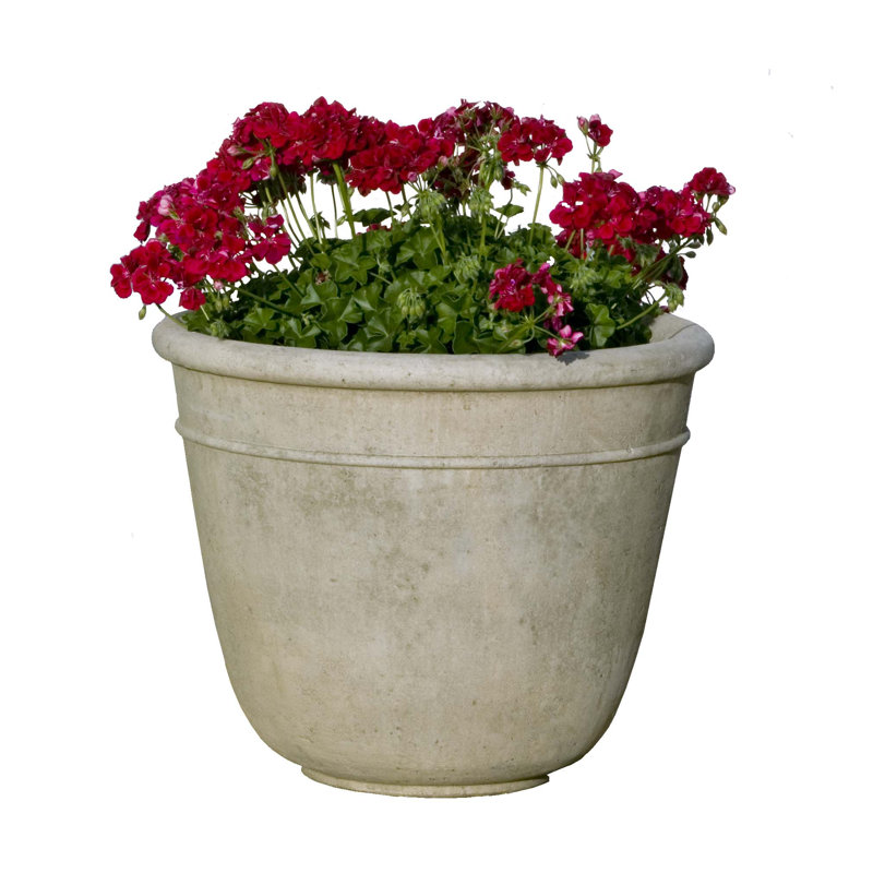 Carema Handmade Planter, Pietra Vecchia, 18" H x 22" W x 22" D