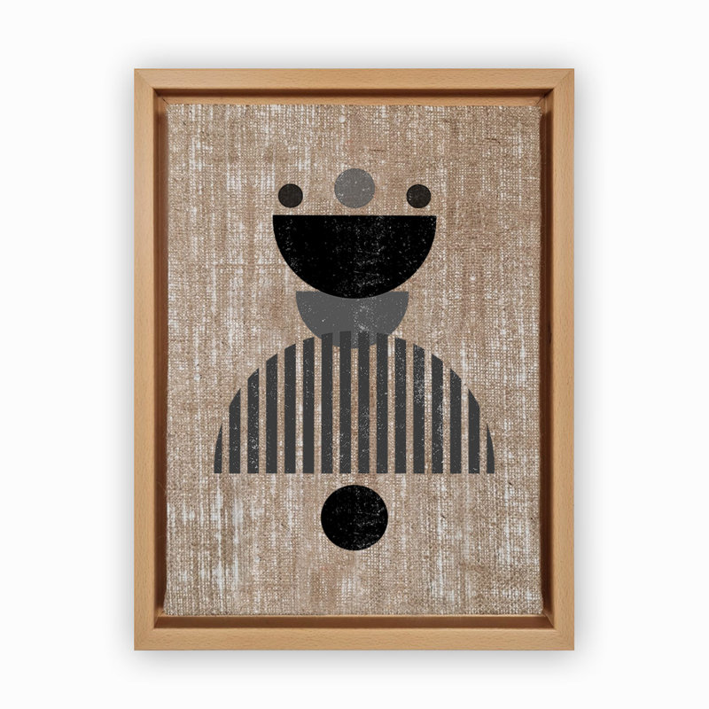 Peinture décorative sur toile, H 26 po x l 18,1 po, Bois, Noir