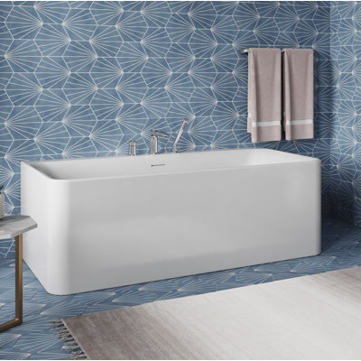 Unwind 67" x 32" Back-To-Wall Soaking Bathtub