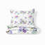  Ensemble de housse de couette en microfibre 3 pièces blanc et mauve-213154533