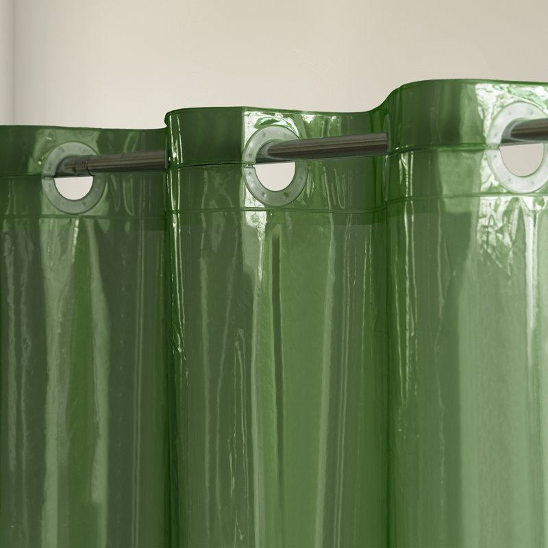 Doublure de rideau de douche sans crochet PEVA, Vert