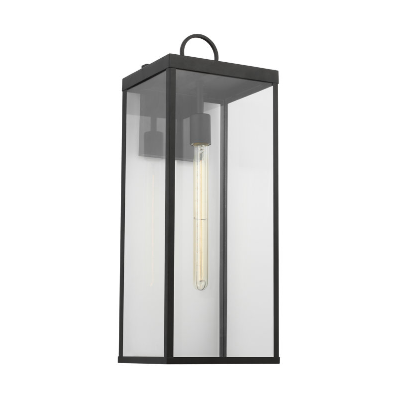 Howell Wall Lantern, Matte Black, 24.25" H x 9" W x 8.5" D