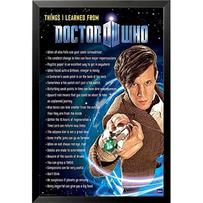 Things I Learned From Sr Doctor Who TV Show – Picture Frame Graphic Art Print on Paper