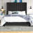 Kaster Upholstered Linen Wingback Bed-2047788592-2047788594
