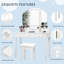 Ensemble coiffeuse Aoki avec tabouret et miroir-238109488