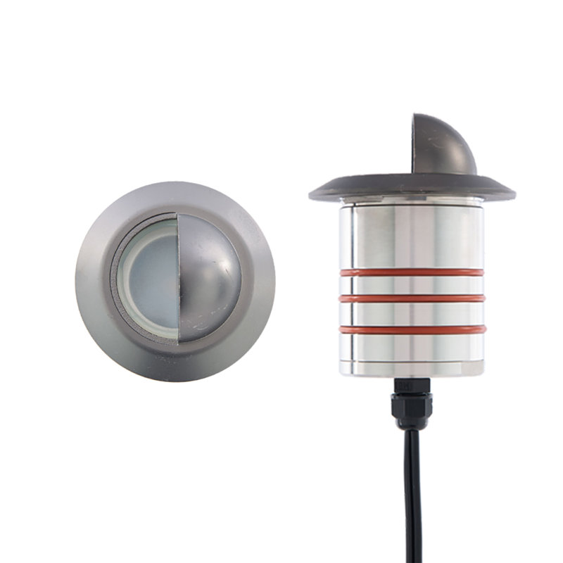 Low Voltage Integrated LED Metal Well Light, 2700K, Stainless Steel Coated in Bronze