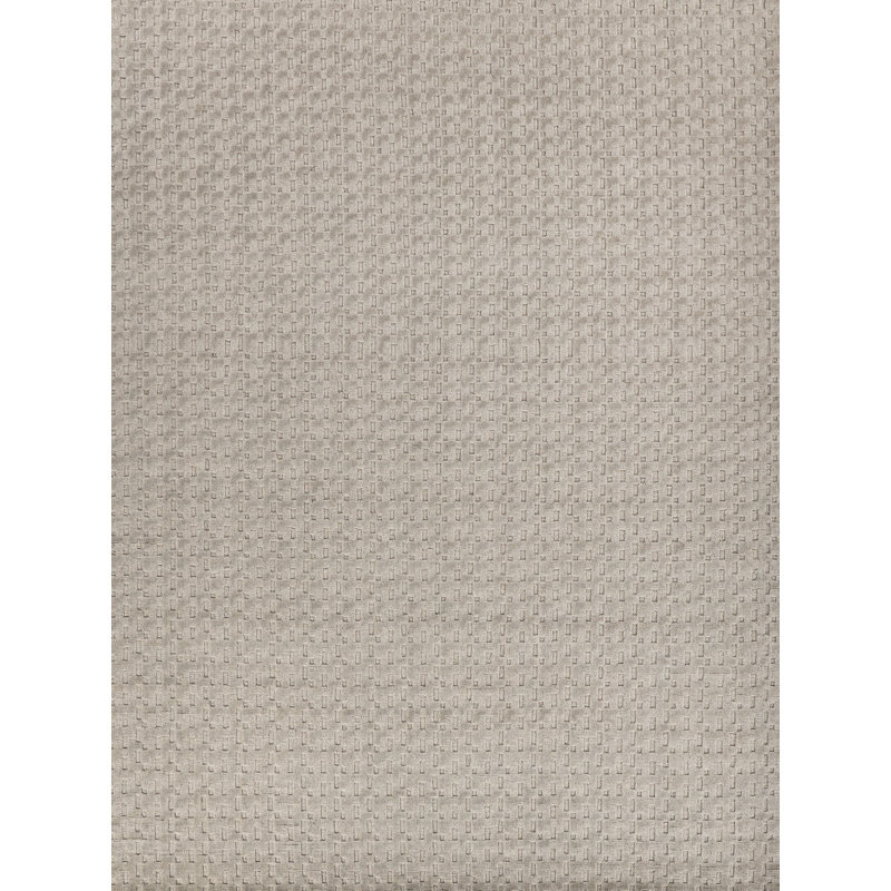 Monroe Silk Geometric Area Rug in Light Taupe, Rectangle 9' x 12'