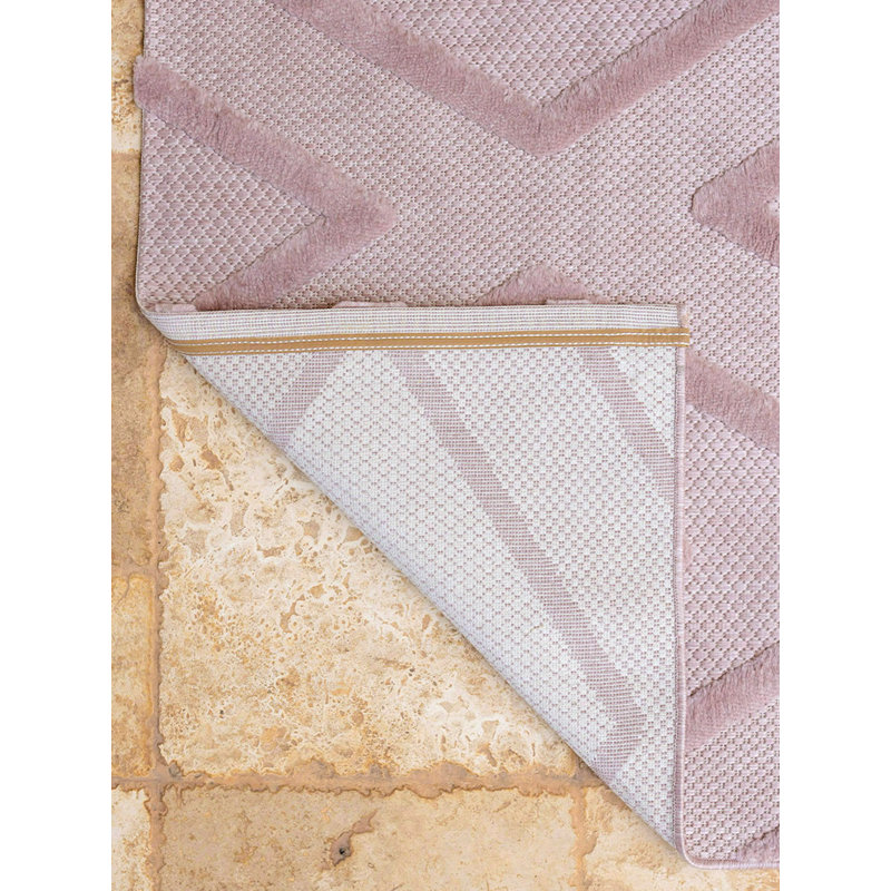 Reshea Geometric Machine Made Indoor / Outdoor Area Rug, Rectangle 6'7" x 9'6"