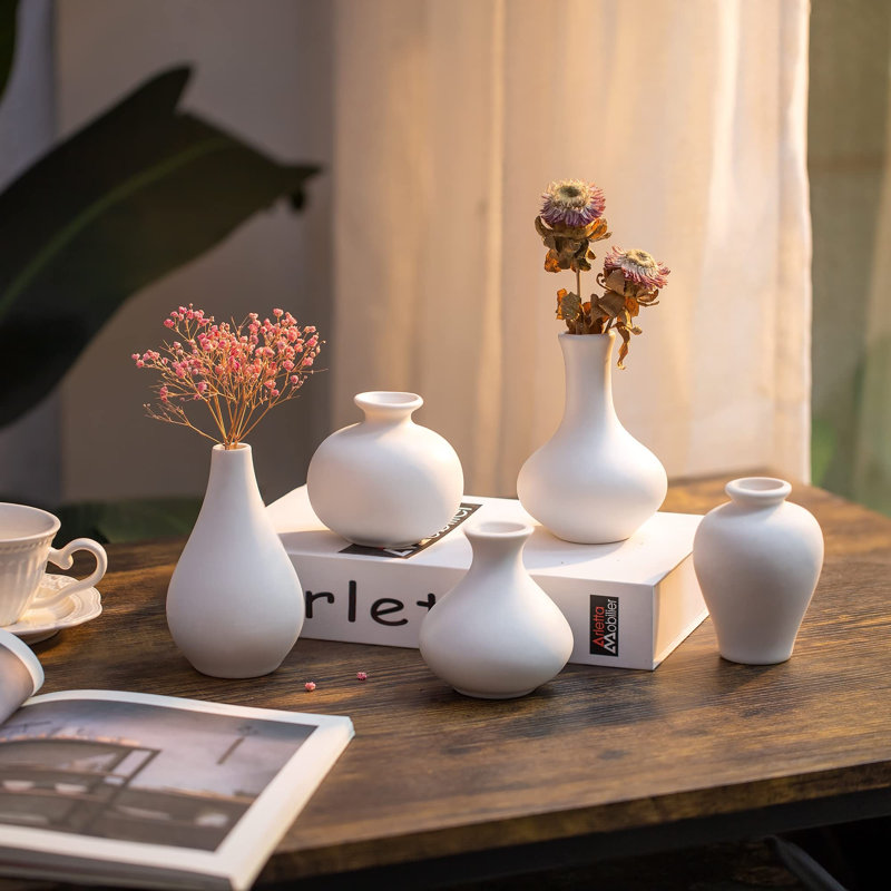 Porcelain China Table Vase, White