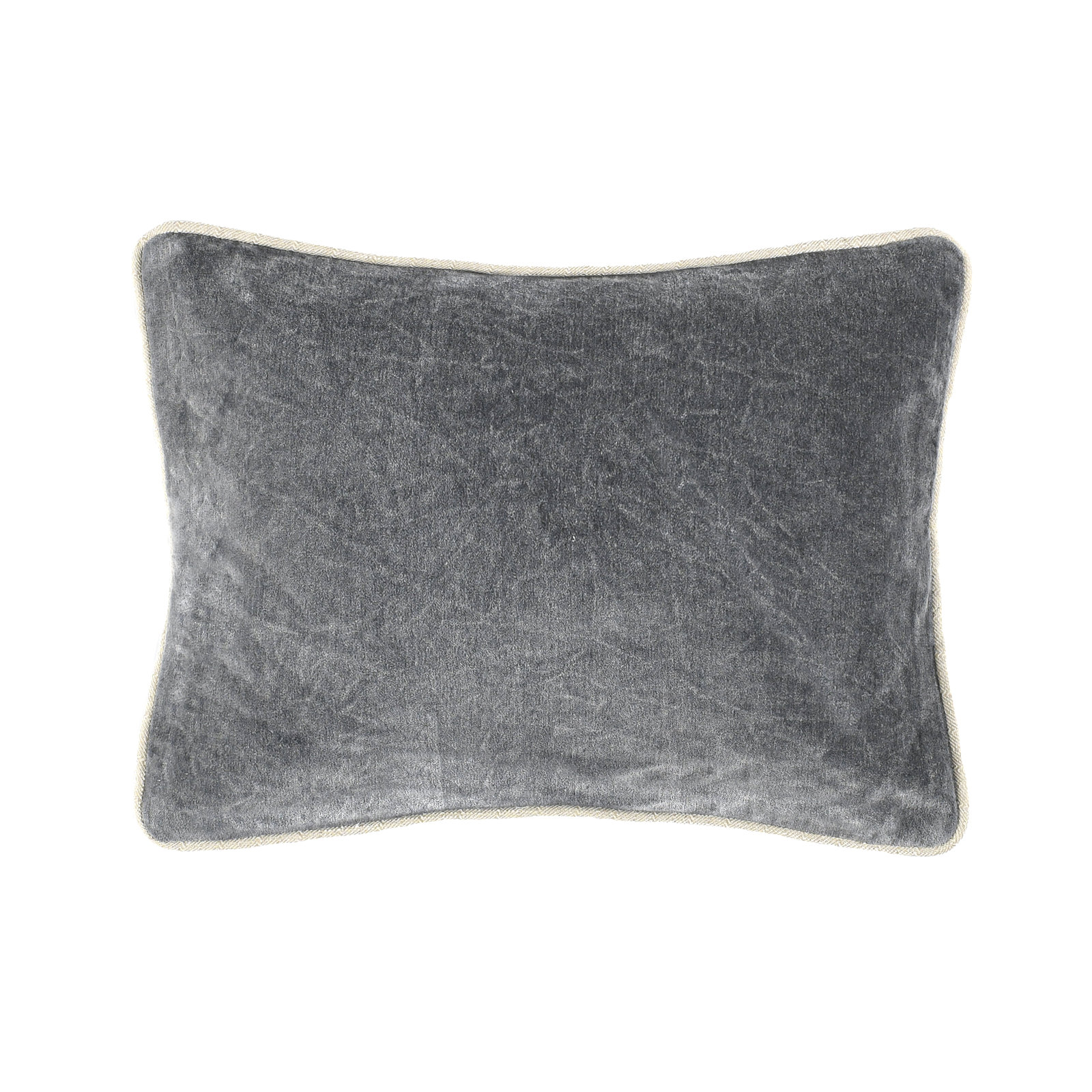 Goodall Cotton Throw Pillow, Rectangle 14"H x 20"W, Dark Gray
