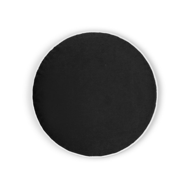 Posh Circle Circular Pillow Cover & Insert, Charcoal