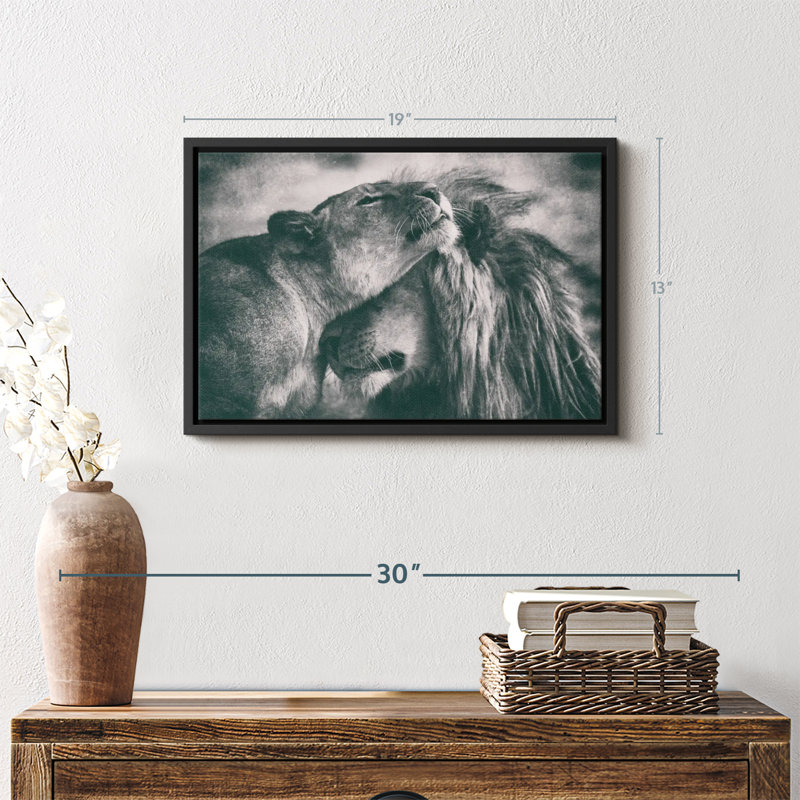 Animal «Amour monochrome», H 13 po x l 19 po
