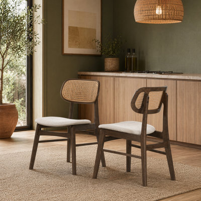 Chaise rembourrée en bois massif