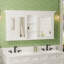 Pharmacie avec cadre en bois massif et miroir en bois massif l 55 po x H 30 po-1562497185