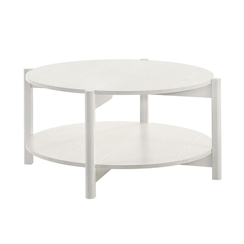 Table basse ronde 1 pièce Transition Style, Blanc