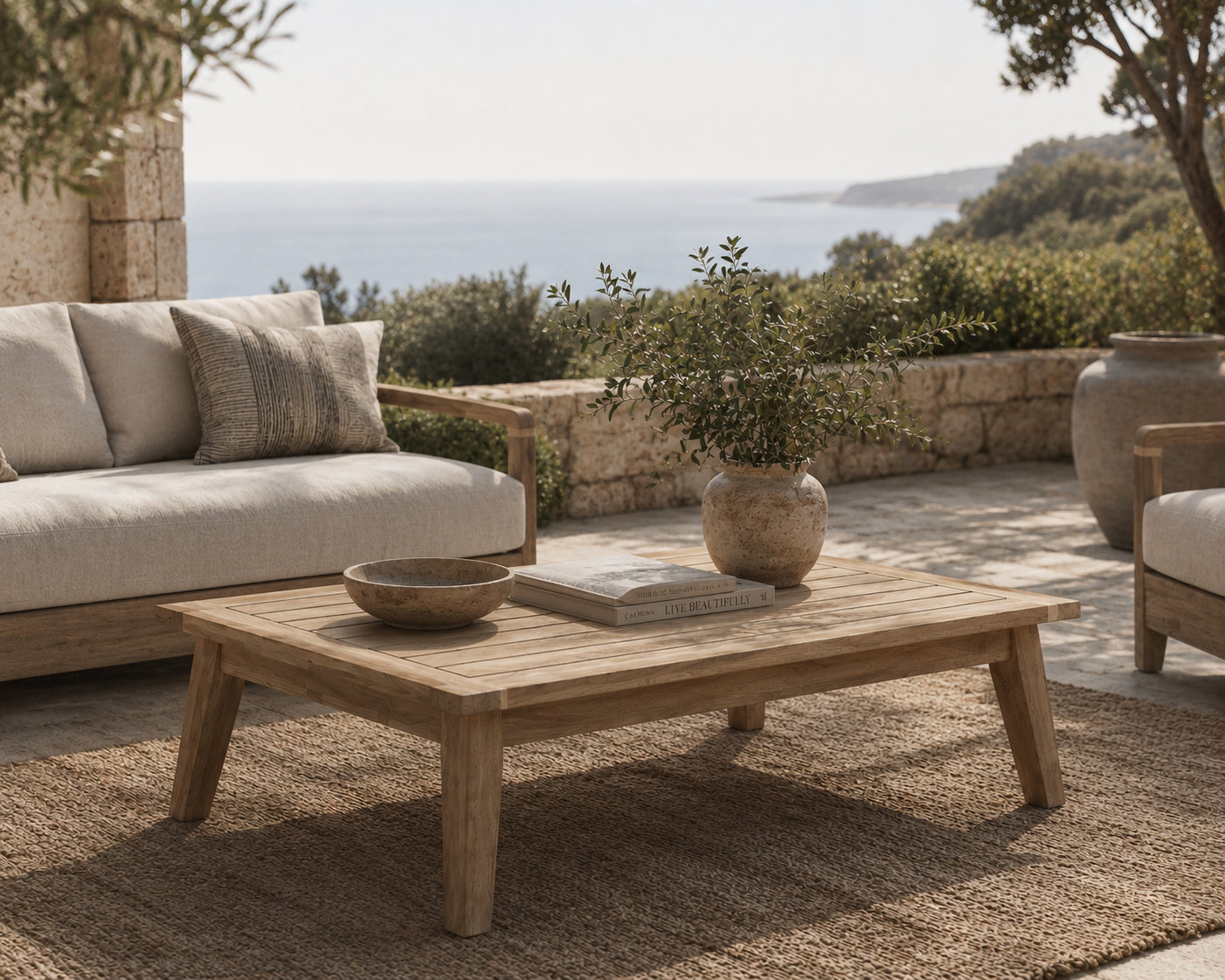 Bowery 39 " Acacia Patio Dining Table