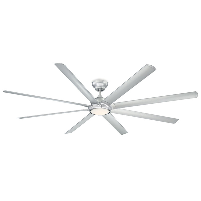 Ventilateur de plafond intelligent intérieur / extérieur à 8 pales avec commande murale et ensemble d'éclairage inclus, fonctionne avec Alexa et l'application iOS ou Android