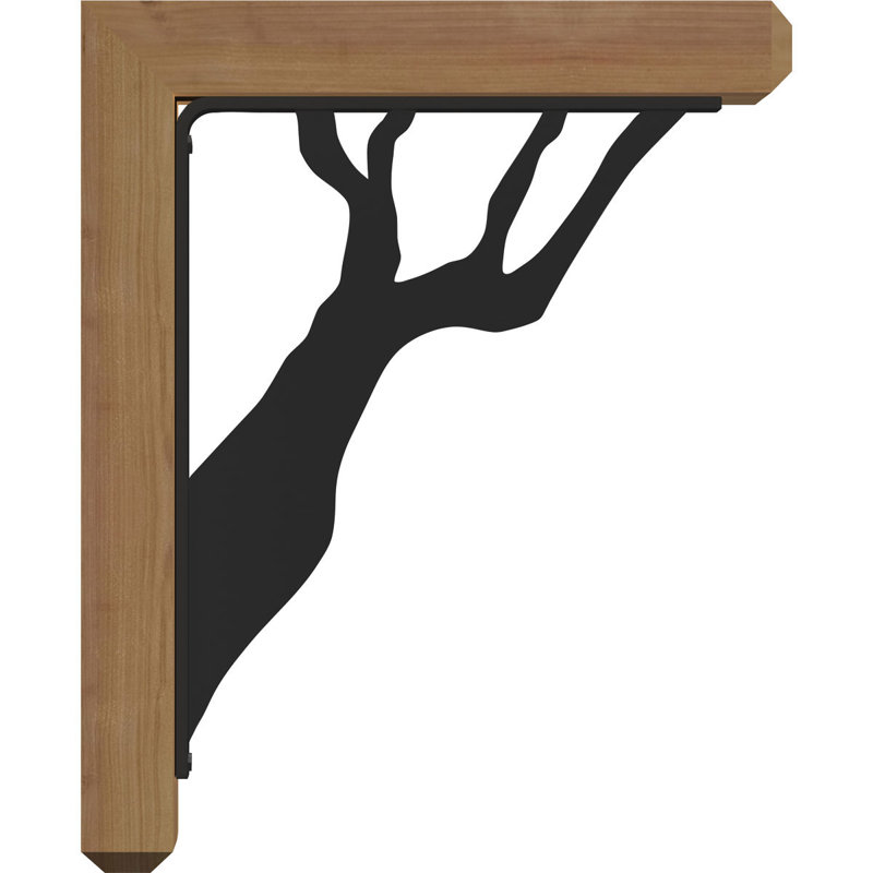Support à barreaux simple 4 po Damon, 16"H x 13 1/2"D, Cèdre rouge de l'Ouest l 4 po x T 4 po (sciage br