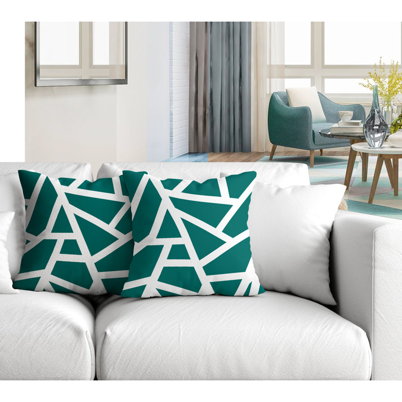 Coussin Clarion, L 17 po x H 17 po, Émeraude