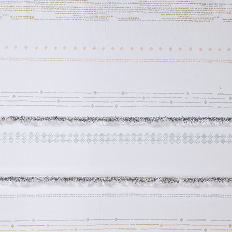 INK+IVY Nea 100% Cotton Striped Single 72x72'' Shower Curtain
