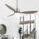Loritta 52'' 3 - Blade Large Indooor Ceiling Fan With Light Kit and Remote, 3 LED Colors, 6 Speed Noiseless DC Motor, Timer