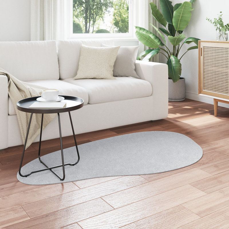 Rugs Grey Non-Slip Area Rug Waveform, Polyester, Novelty 80 x 150 cm
