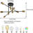 Coblitz 6 - Light Dimmable Sputnik Spider Chandelier-2133816287