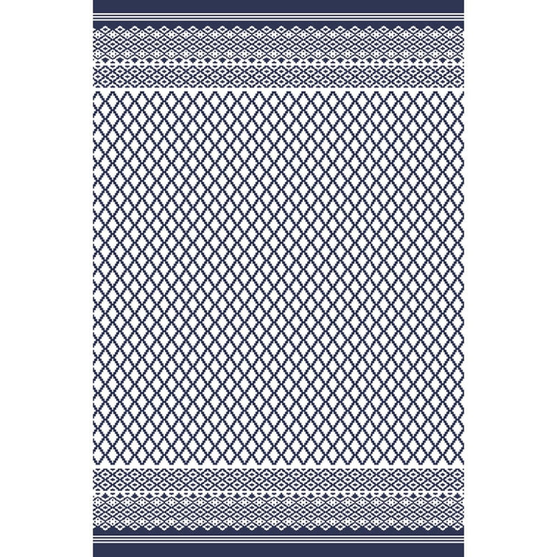 Ansonville Rectangle Indoor / Outdoor Area Rug, Blue/White, Rectangle 180 x 270cm