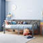 Lit de jour simple, gris