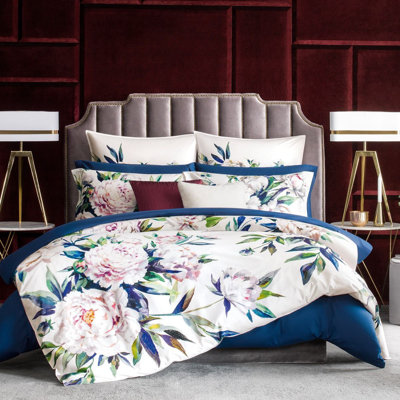 Satin Floral Flat Sheet
