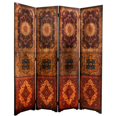 72" x 63" Olde-Worlde Parlor 4 Panel Room Divider