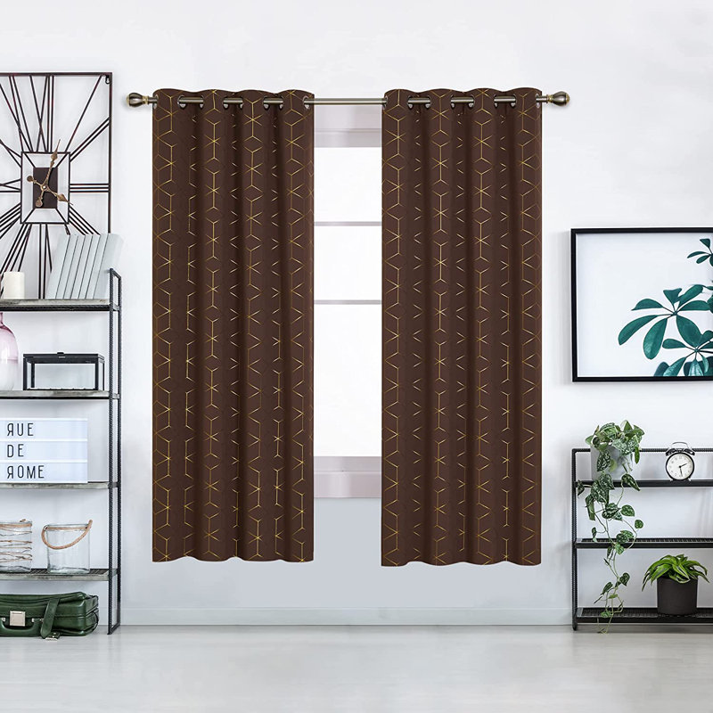 Malone Room Darkening Thermal Curtain, Chocolate, Width 132 x Drop 183cm